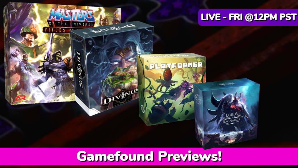 MASTERS OF THE UNIVERSE BOARD GAME + GAMEFOUND PREVIEWS!